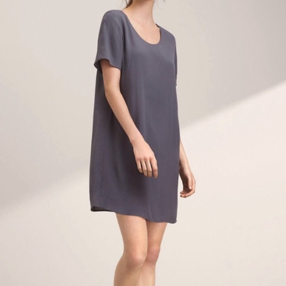 Aritzia Purple Scoop Neck Mini Dress Resort